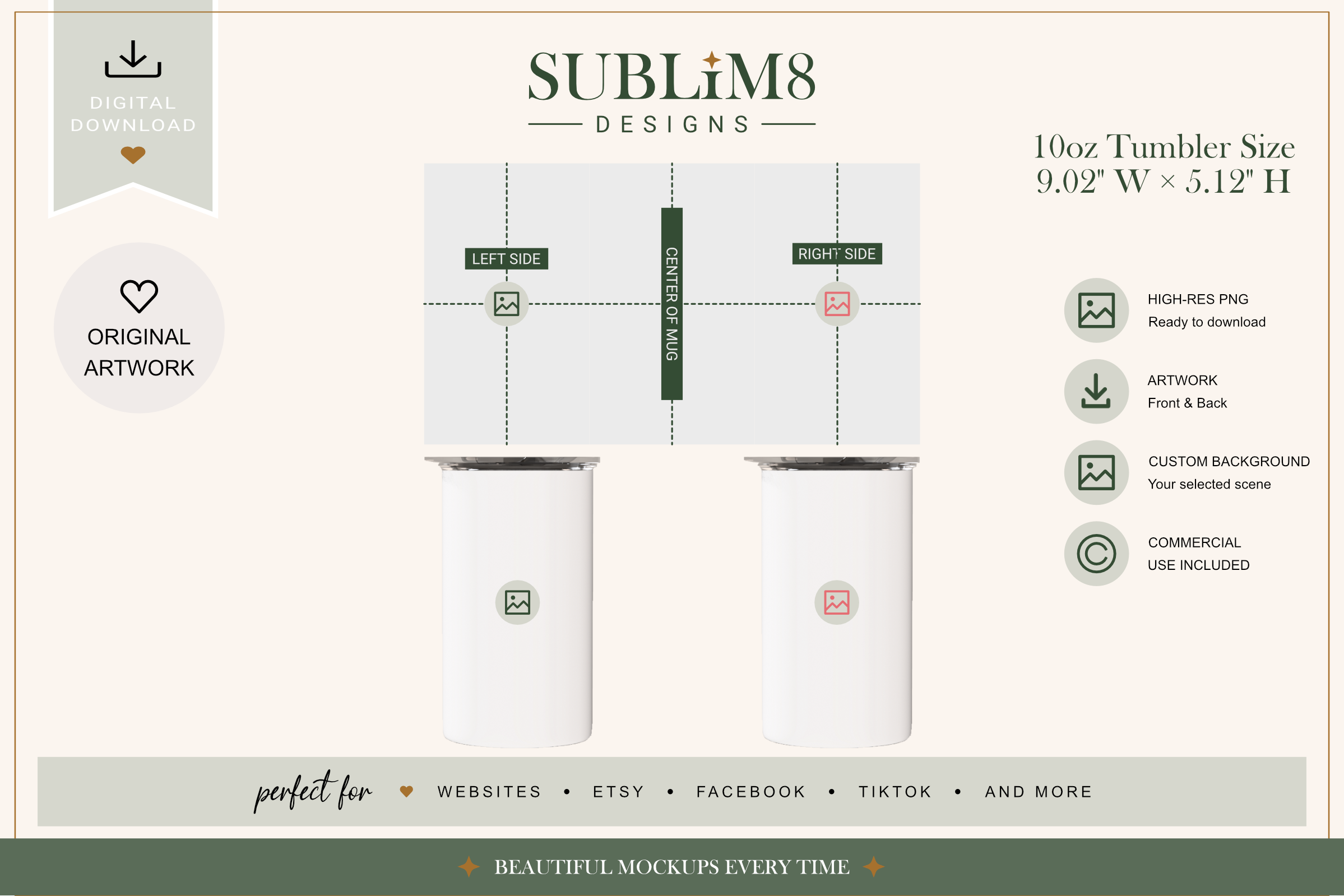 10oz tumbler mockup preview