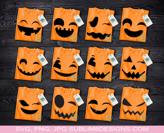 Winking Pumpkin Faces For Cutting