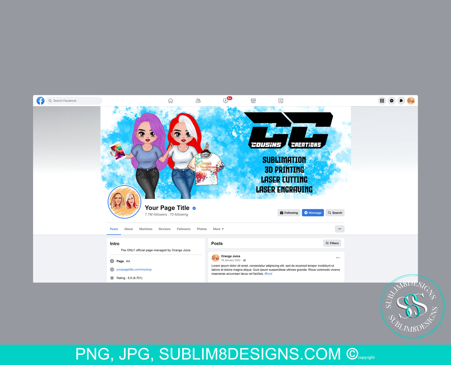 Personalized Facebook Banner & Profile Picture