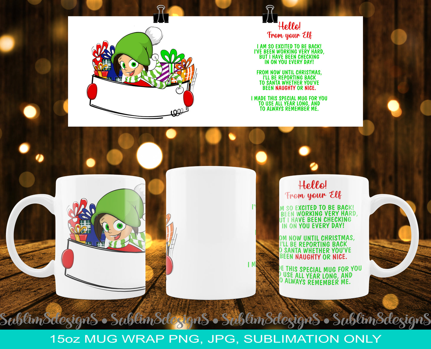 Christmas Girl Elf Mug