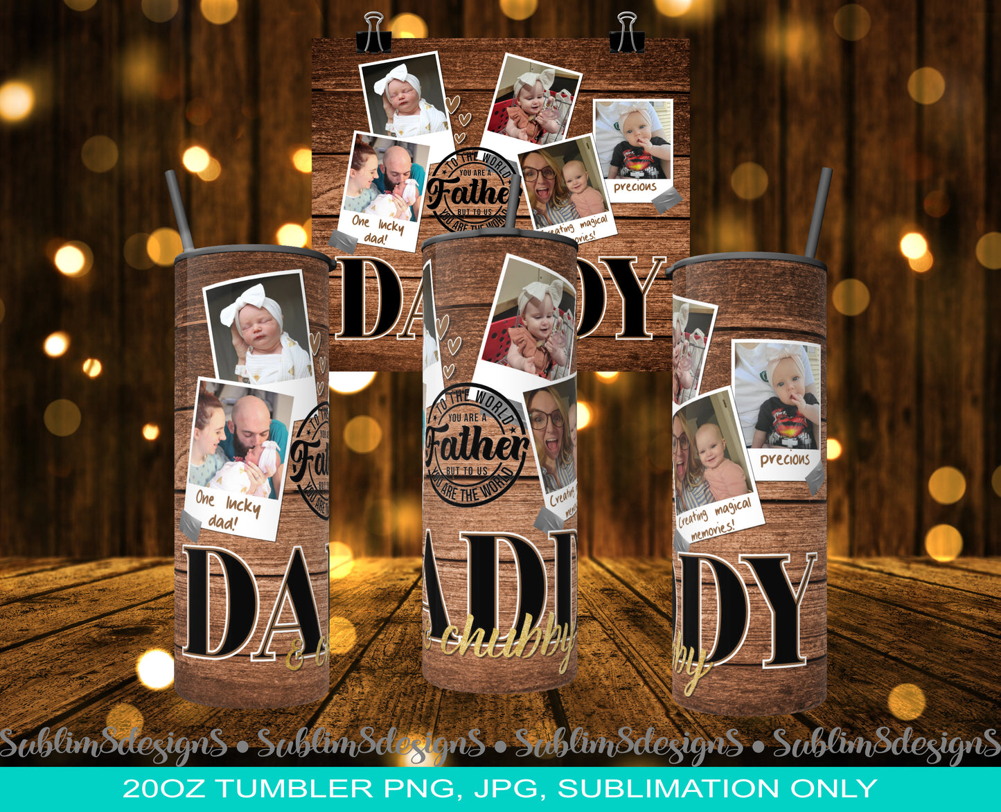 Personalized Daddy Photo Tumbler