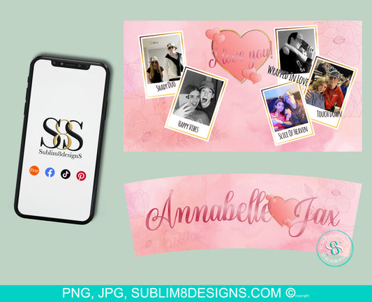Personalized Pink Photo Tumbler