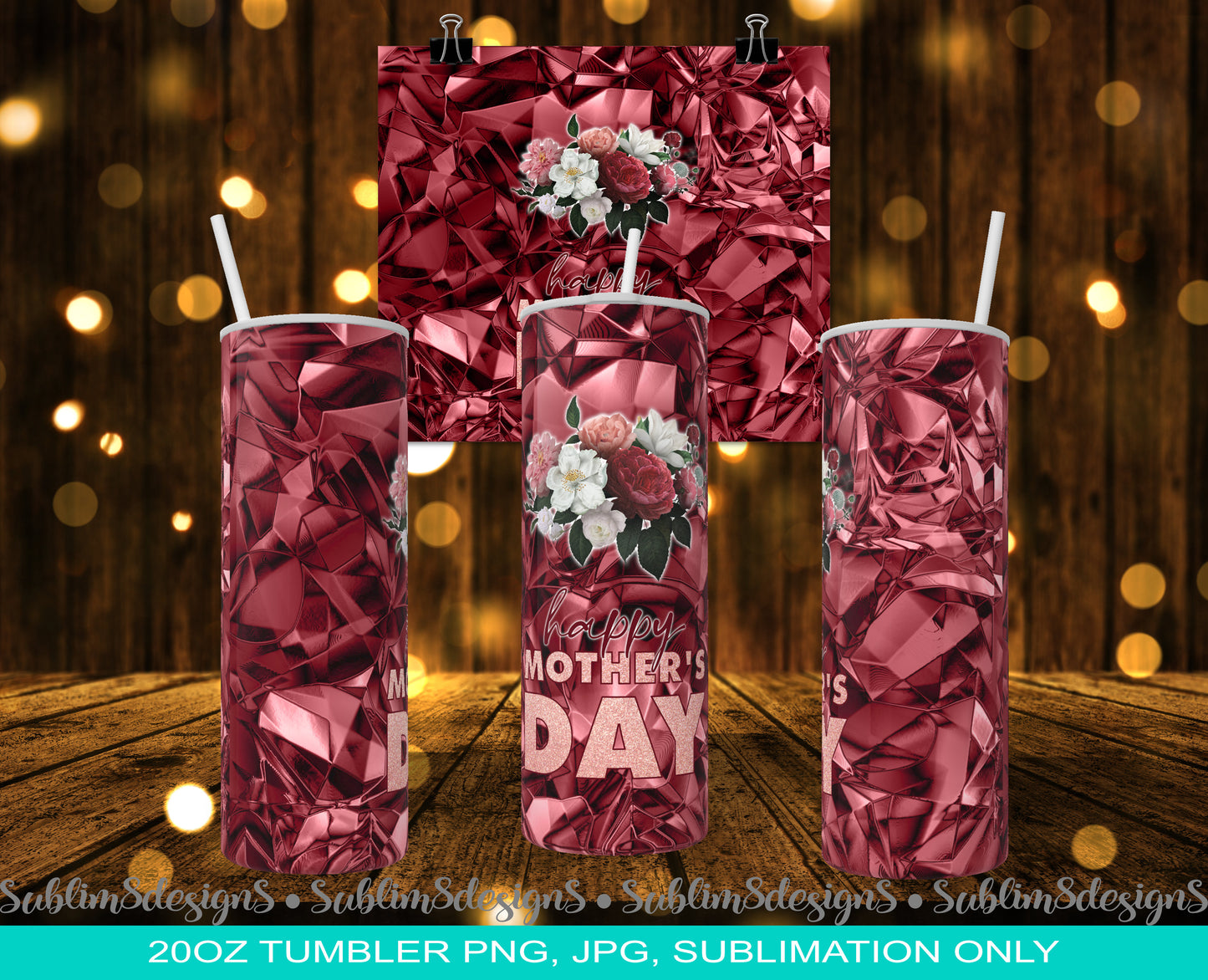 Happy Mother's Day 20oz Tumbler PNG and JPG ONLY