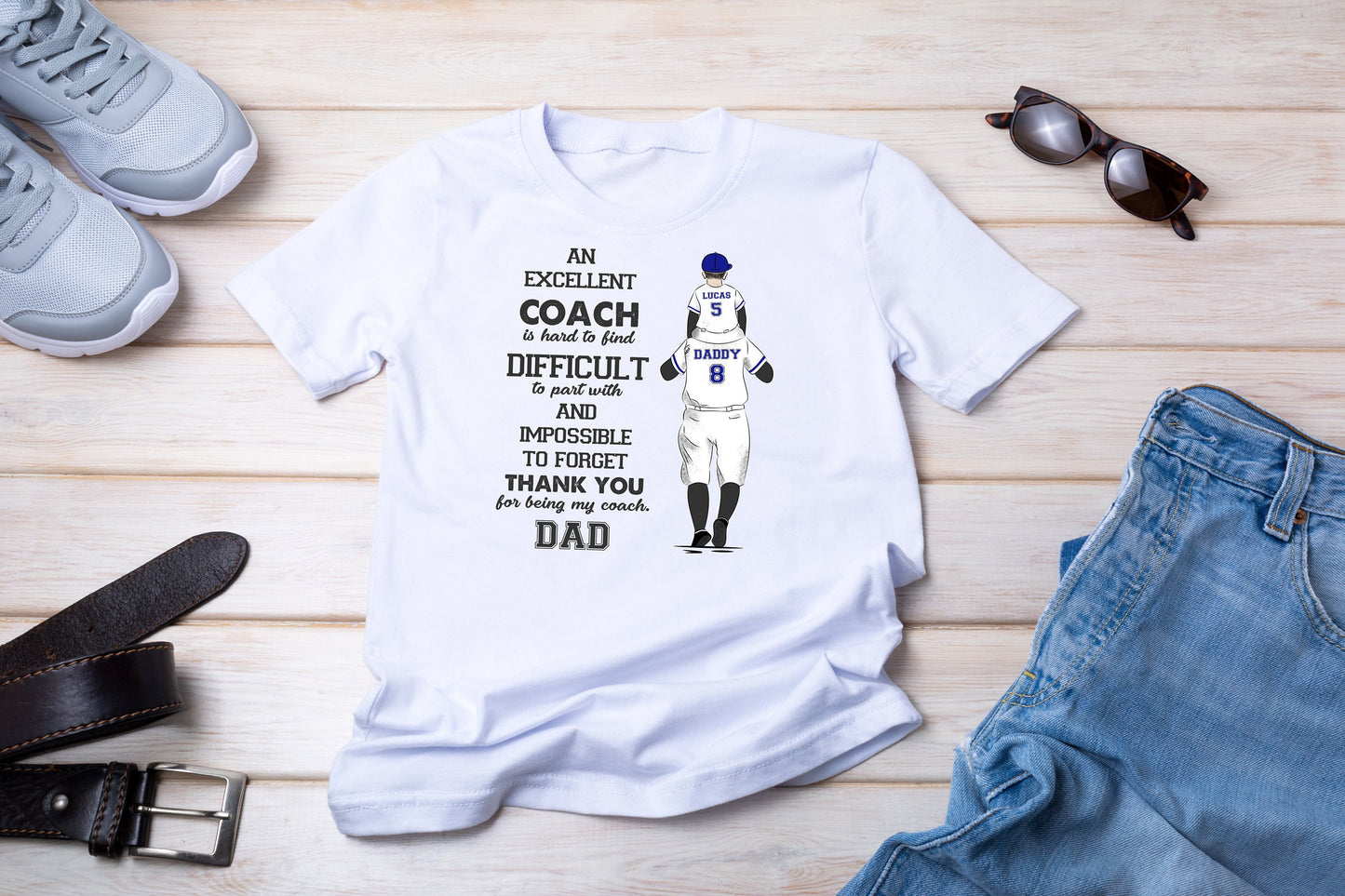 Personalized An Excellent Coach Father And Son | Coach Design | Sport Design | Fathers Day | Dad Gift | Sublimation Design PNG and JPG ONLY