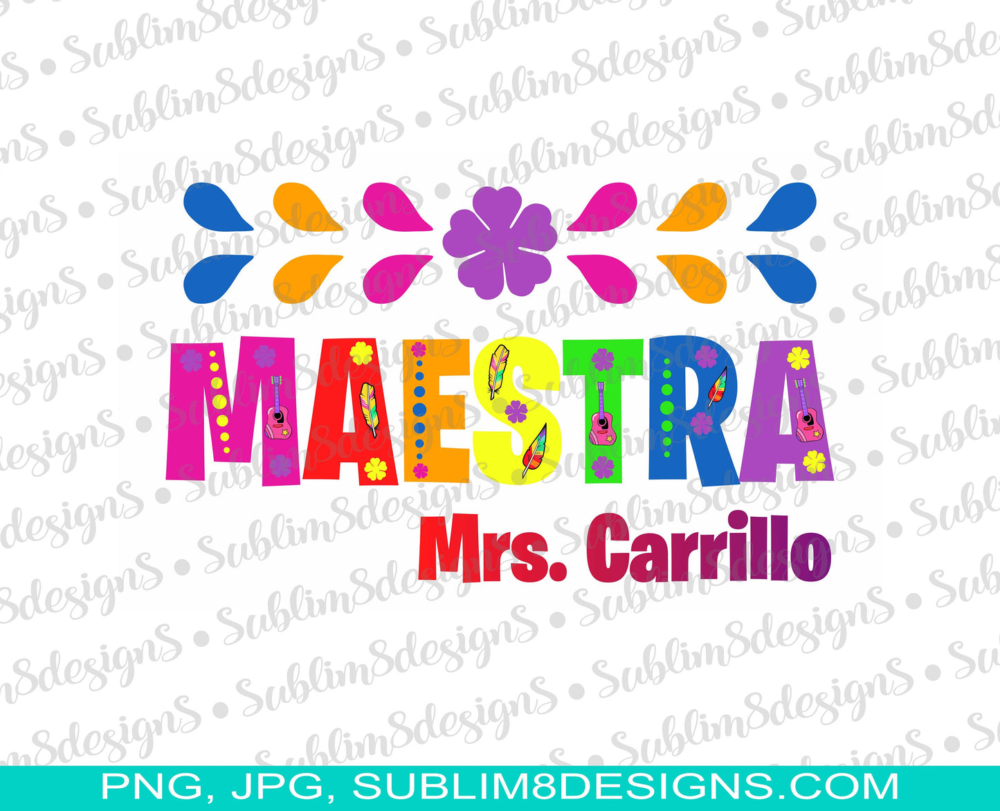 Personalised Maestra PNG and JPG ONLY