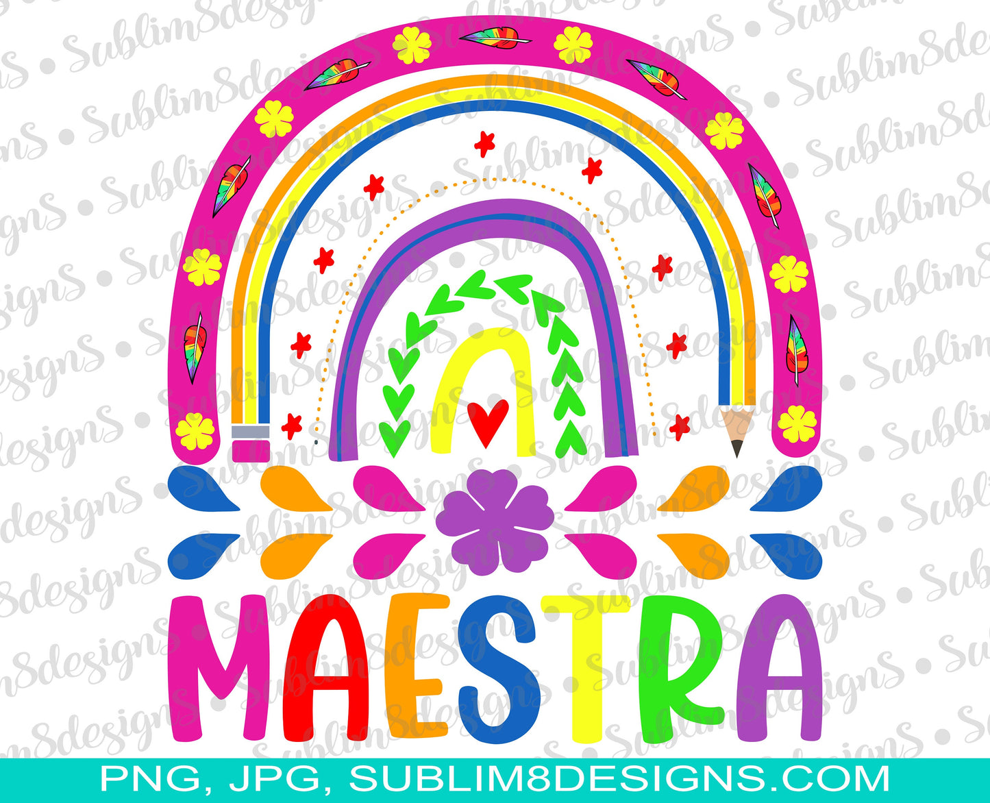 Maestra Rainbow PNG and JPG ONLY