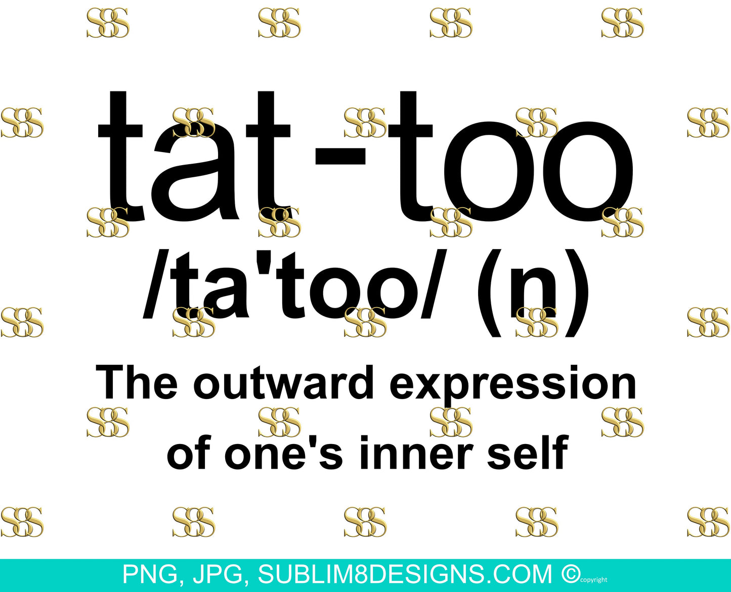 Tattoo Dictionary Meaning PNG and JPG ONLY