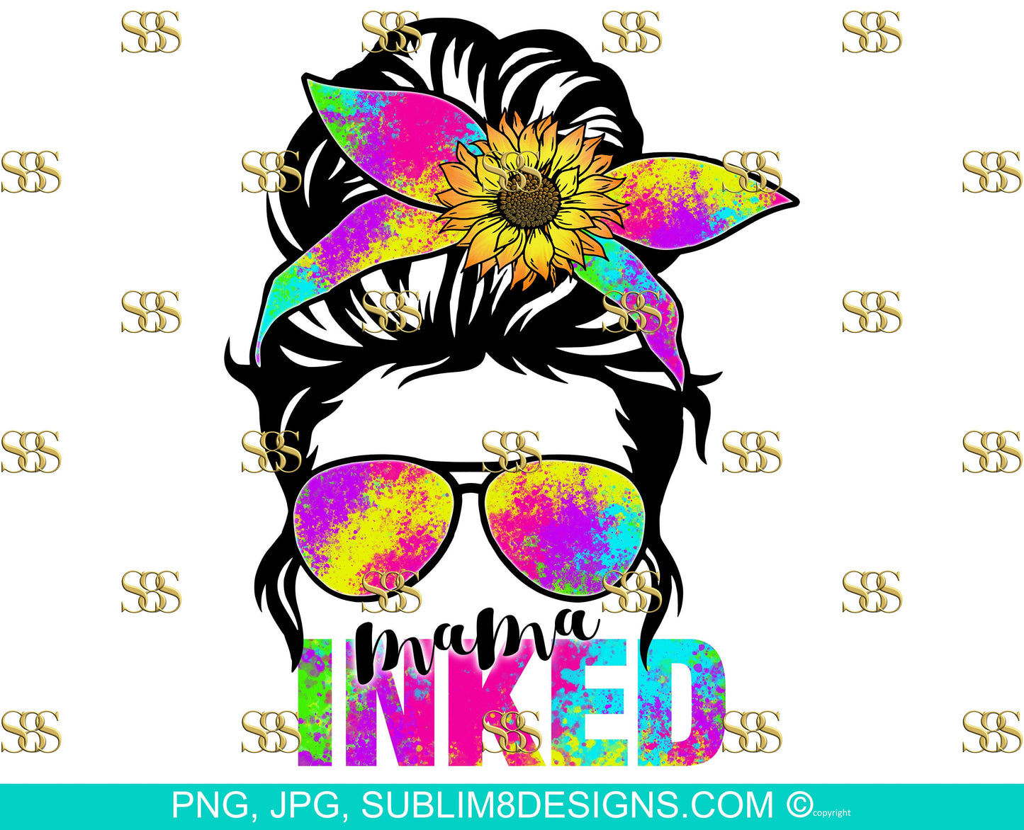 Inked Mama Sublimation Design PNG and JPG ONLY